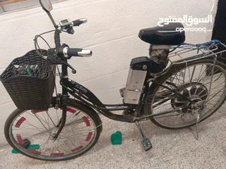  1 بيع بسكليت ياباني محوله كهربائيه متور 1500 بطارية 48 فولت استعمال بسيط جدا اخت الجديدة