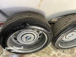  2 جنط حديد مسستم امامي خلفي خمس براغي للبيع