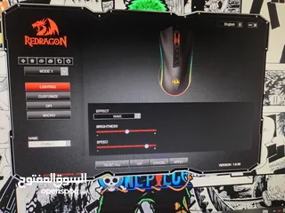  6 ماوس REDRAGON COBRA FPS معروفه استعمال خفيف اخت الجديد للبيع مع سماعه هايبر اكس كلاود 2 سلك