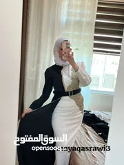 5 فستان ابيض و اسود ملبوس مره وحده بجنن عاللبس  بلبس لوزن 70 كيلو