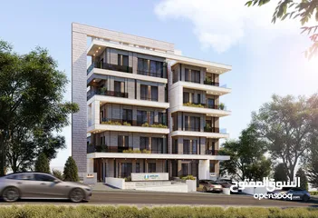  4 شقة 124 متر مع حديقة 90 متر للبيع في الشرفة بالقرب من شارع القدس و المدرسة الانجليزية و المجمع الطبي