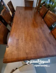  3 Solid wooden dining table, 8 Seater
