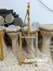  7 مجموعة متنوعة من الالات الموسيقية من الجلد الطبيعي وشغل يدوي 100%