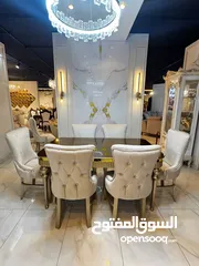  2 طاولات سفره فخمه مميزه مصنوعه من خشب زان والاتيه كفاله 3 سنوات