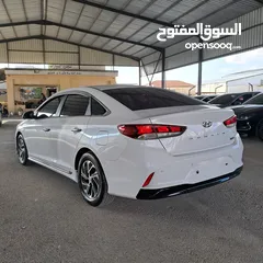  6 هيونداي سوناتا 2019 لون ابيض لؤلؤي مميز فحص كامل ولا ملاحظه