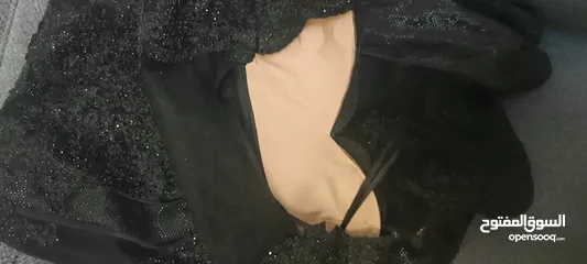  3 فستان سهرة لون اسود للايجار شك كامل .. فستان سهره طويل لون اسود امريكي DAM haute couture سايز 14 ..