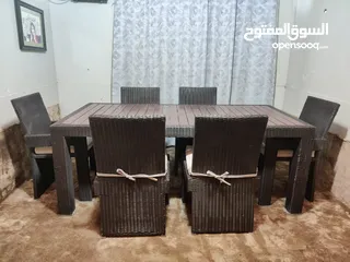  4 out door table with six chair