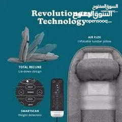  11 Total Recline Shiatsu Massage Cushion كرسي مساج متعدد الوضعيات، صناعة أمريكية.