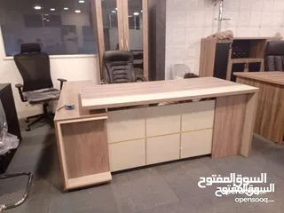  20 مكتب مدير قياس 180سم +جانبية +طاولة هديه مع كل مكتب لامينيت  اثاث مكتبي