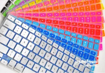  7 واقي لحماية لوحة مفاتيح ابل بالوان مختلفه لكافة انواع لاب توبات ابل انجليزي و عربي