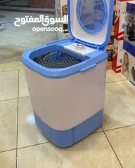  6 غسالة الملابس البيضاء والأحذية مع نشافة من الكترا وبحجم 6.5 كيلو هيكل ستانلس ستيل من الداخل