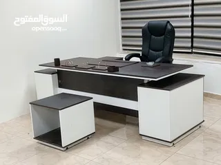  28 مكتب خشب لامينت 140*70 مستورد مع جانبية وطاولة وسط بسعر المصنع تفصيل جميع القياسات والموديلات