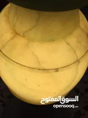  6 للبيع :  فازه مرمر ( تابل لامب ) انتيك , تحفه  اخضر شفاف ( مضئ) نادره جدا جدا جدا