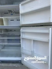  3 ثلاجة منزلي نوع هيتاشي انفيرتر حجم جامبو ماتور مختوم مش مصلحة لون سلفر شغاله مية بالمية فحص