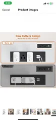  7 ‏Animosity طاولة بجانب السرير مع محطة شحن ومنافذ USB