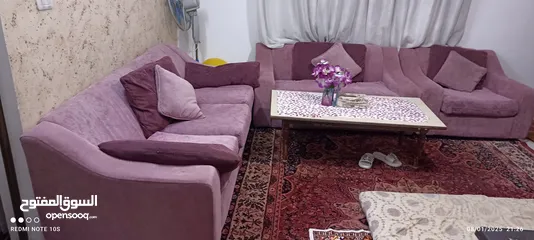  1 طقم كنب مستعمل بحالة جيدة جدا تسعة مقاعد