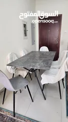  1 dining set with 6 chairs