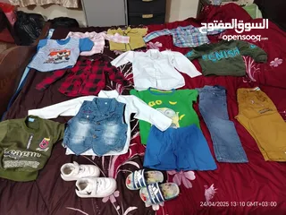  1 ملابس اطفال ولادي شتوي وصيفي 40 حبة  و رجالي للبيع ماركة الشمالية