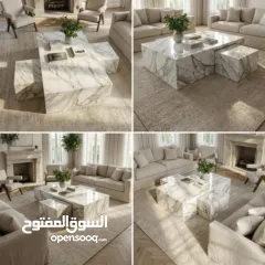  2 طاولة وسطية رخامية فاخرة