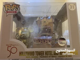  1 Disney 50th Anniversary Funko Pop Hollywood Tower Hotel Gold Mickey Mouse