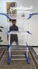  4 منشر غسيل عملي ومتحرك لتجفيف الملابس بكل سهولة!  تصميم متعدد الطبقات    عجلات للحركة والتنقل