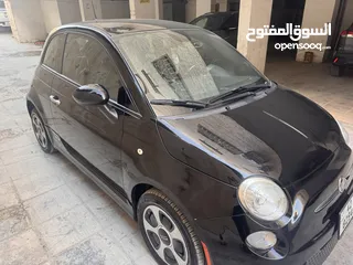  5 فيات 500e كهرباء كامل موديل 2015 لون اسود