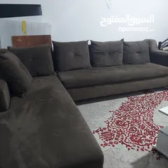  2 طقم  كنب جلوس  حرف  L