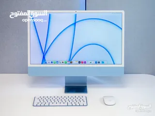  1 iMac 24"  M1 CHIP 16GB / 1000GB // اي ماك  24 انش M1 1000GB