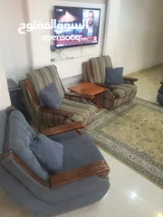  5 طقم جلوس مورس عشر مقاعد تنتين ثلاثية وأربعة مفردة خشب زان تقيل بحالة جيدة