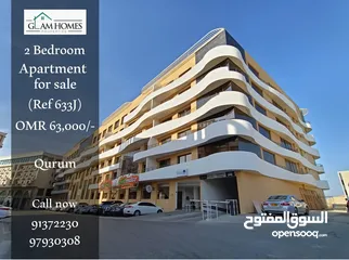  1 Splendid 2 BR apartment for sale in Qurum at a good location Ref: 633J