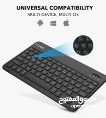  5 كيبورد لاسلكي للتابليت GTAB Wireless Bluetooth Keyboard CK2 - Black