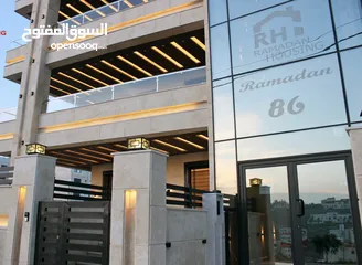  6 شقة ملوكية شبه ارضي مساحة 626م -داخلي 300م -حديقة 326م تشطيبات فلل-الحويطي-طريق المطار - رمضان اسكان