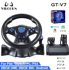  5 ستيرنغ ويل مقود سواقة مع بريكات لأجهزة الـ PC و البلايستيشن GT-V7 7 in 1 Steering