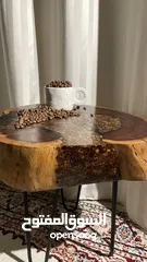 5 طاولة خشبيه مضاف اليهامادة الايبوكسي