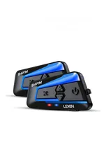  1 سماعة رأس LEXIN B4FM للدراجات النارية بتقنية البلوتوث