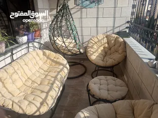  4 طقم قعده خارجي مع مرجيحه