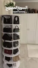  7 خزانة الأحذية الدوارة متعدد الطبقات – 7 طبقات   حل ذكي وأنيق لتنظيم بيتك بأسلوب عصري