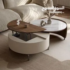  1 طاولات وسط وسيرفس رخام ومعدن تشكيلة فخمة