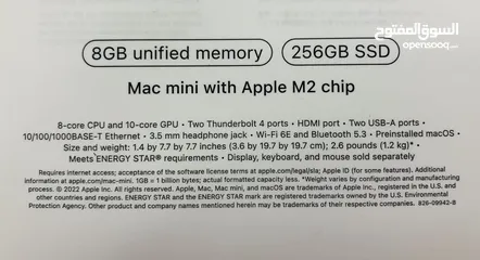  6 Mac Mini M2 Chip 2023 8GB 256GB