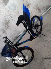  27 بيع بسكليت بحاله جيده جدااا اللون اسود وازرق واضح بالصوره غيارات شغاله وبرك شغال 100%