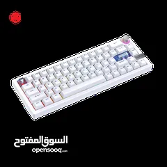  2 FANTECH MK920 MAXFIT6 Wireless Mechanical Gaming Keyboard - White (ARGB TRI-MODE CONNECTION) كيبورد