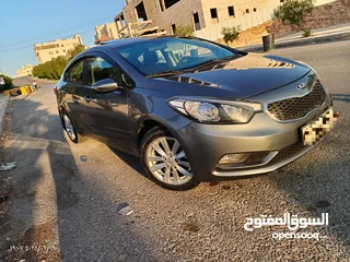  8 كيا سراتو موديل 2016 لون فيراني فحص كامل ترخيص سنة كاملة وتأمين ضد الغير