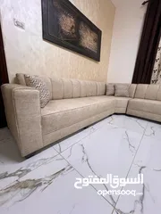  8 اطقم كورنرات تفصيل جديد ستايل امريكي  من افضل انواع الخشب والقماش والاسفنج  مع امكانية تغيير اللون