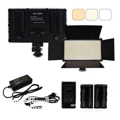  1 600 LED light video light kit, Rechargeable and plug-powered video conference live light اضاءة تصوير