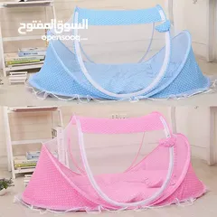  15 فقط سبع دنانير ونص والتوصيل مجاني ناموسية اطفال مع فرشة ومخدة