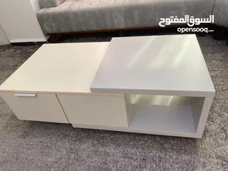  5 طاولة وسط بلون ابيض ورمادي لغرفة الجلوس جديدة للبيع
