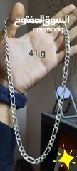  6 مجموعة بلاكات وسناسيل فضة متنوعة اوزان عالية واشي رفيع الأغلب اوزان عالية مختمات عدة اختام إيطالي اص