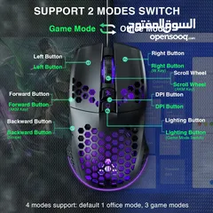  8 SOLAKAKA SM900 Wired Gaming Mouse with Honeycomb Shell USB ماوس سلكي للالعاب بألوان مختلفة