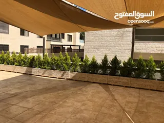  2 شقة ارضية مفروشة للايجار غرفتين نوم مع حديقة في عبدون