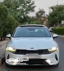  4 كيا K5 2021 فل كامل بانوراما فحص 7 جيد بحالة الشركة للبيع كاش او اقساط دفعة 10 الاف من المالك مباشرة